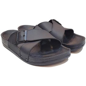 Resim Pierre Cardin Üstü Çapraz Tokalı Anatomik Taban Erkek Terlik 