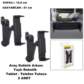 Resim Tablet Ve Telefon Tutucu Araç Içi Arka Koltuk Kafalık Model 2Adet 