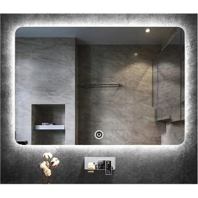 Resim Dnr-Mirror75x105 Cm Dokunmatik Beyaz Ledli Dikdörtgen Banyo Aynası 