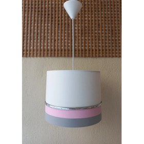 Resim Onay Beyaz Gri Pembe Kumaş Kaplama Salon Oturma Odası Yatak Odası Genç ve Çocuk Odası Avize Sarkıt Aydınlatma. 