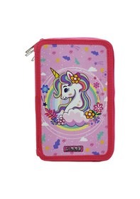 Resim Xl Jumbo Model Unicorn Bahar Kalem Kutusu Organizer Kalemkutu 3 Bölmeli Kalemlik Pembe Pembe 