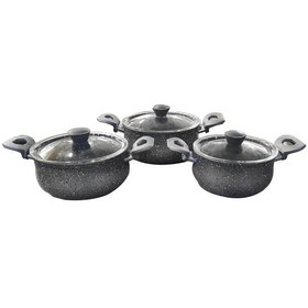Resim Oms 6 Pcs Granit Güveç Set 3027 Gri 