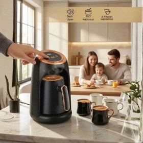 Resim Sinbo SCM-2990 Otomatik Türk Kahve Makinesi Rose Gold Renk 