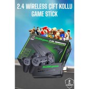 Resim Game Stick 2000 Oyunlu 2.4g Kablosuz Çift Kol Yüksek Hassasiyetli Wireless 