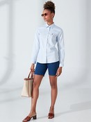 Resim U.S. Polo Assn. Normal Bel Standart Mavi Kadın Denim Şort REYA23Y 