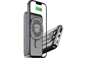 Resim Buff BP11 10000MAH Magsafe Uyumlu Dahili Kablolu Powerbank Gray 