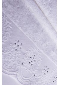 Resim Baveno Bambu 76X137 Banyo Havlusu-Beyaz 