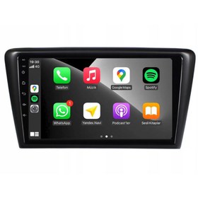 Resim Skoda Rapid Araç Multimedya Android Ekran Carplay Navigasyon Double Teyp 4+64 9" 13-18 Black Blueway 