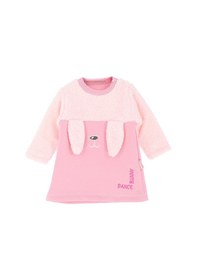 Resim Modanino Kız Bebek Peluş Elbise 6-12ay 12474 Pembe 