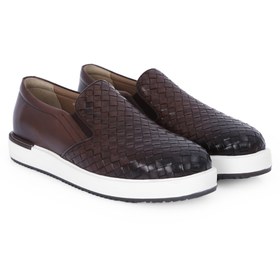 Resim Vlonı 18-296 Kahve Hakiki Deri Erkek Sneaker 
