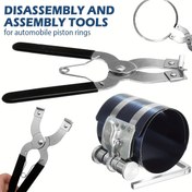 Resim Dayanıklı Piston Halka Takma/Kompresör Aleti - Ayarlanabilir Kelepçe Genişleticiler (53-175mm), Kaymaz Tutuşlu, Otomotiv, Motosiklet ve Ağır Kamyon Motorları için Uyumlu - Profesyonel Motor Tamir & Bakım Aracı, Ergonomik Tasarım, Sağlam Metal Araçlar 