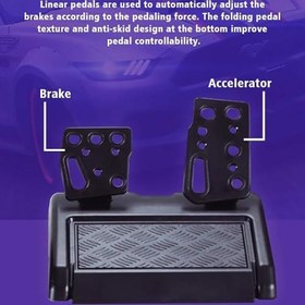 Resim Nintendo Switch/PS4/Xbox One/PC Oyun Simülatörü için Titreşim Kontrol Cihazı ve Pedal ile Yarış Direksiyon Simülatörü 
