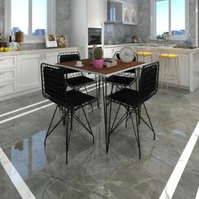 Resim Kenz Life Knsz Masa Sandalye Takımı HEM75MAZLUM Cvzsyh 080*080 Sm 4 Sandalye Syhsyh Sırt Minderli 