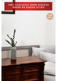 Resim Açık Gri Dekoratif Vazo Obje Ev Dekorasyon Masa Üstü Dekor Vazo Model 27 Açık Gri Açık Gri 