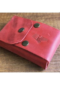 Resim Sumerian Leather Craft Klasik Deri Sigara Kılıfı Kırmızı 