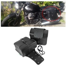 Resim Motosiklet Aksesuarları Kutunun Modifiye Tarafı Deri Çanta Şövalye Çanta Seti 001 