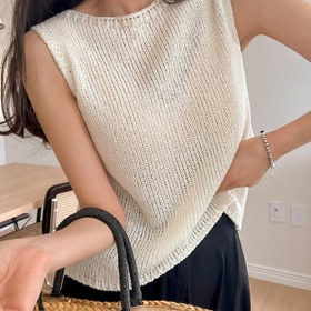 Resim Kadınlar İçin Şık Yazlık Kolsuz Üst - Nefes Alabilen Yuvarlak Yaka Düz Renk Günlük Moda Gömlek, Elde Yıkanmalı, Önü Açık Tasarım, Kaliteli İşçilik 