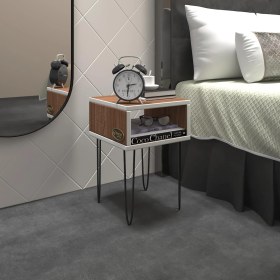 Resim Kenzlife komodin ortense cvz komidin 44*29*29 metal ayaklı orta zigon sehpa minik boy (m) 