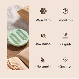 Resim Novahub 5v Usb Fiş Masajı Isıtıcı 3 Seviyeler Sıcaklık Ve Titreşim Ayarlanabilir Süt Yeşili Küçük Tasarım Çok Renkli 