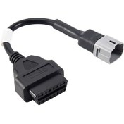 Resim Synodicmonth Suzuki İçin Obd Motosiklet Kablosu 6 Pin Fiş Kablosu Teşhis Kablosu 6 Pin'den Obd2'ye 16 Pin Adaptörü 