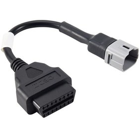 Resim Synodicmonth Suzuki İçin Obd Motosiklet Kablosu 6 Pin Fiş Kablosu Teşhis Kablosu 6 Pin'den Obd2'ye 16 Pin Adaptörü 