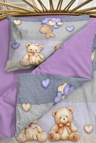 Resim Bebek Nevresim%100 Pamuk Oeko-tex®Sertifikalı Özel Dokuma Flax Bears 