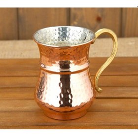 Resim 6'Lı El Dövmesi Nostaljik Bakır Su & Ayran Bardağı 