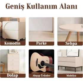 Resim Badem10 Ahşap Parke Tamir Macunu Kumtaşı Renk Mobilya Masa Dolgu Çatlak Çizik Giderici 125 ml Kullanım Hazır 