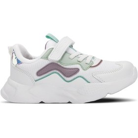 Resim Slazenger PESO I Çocuk Cırt Cırtlı Beyaz / Lila Sneaker 