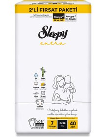 Resim Sleepy Extra Günlük Aktivite Fırsat Paketi Bebek Bezi 7 Xxlarge Numara 40 Adet - Standart / Standart 