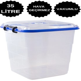 Resim Et Saklama Kabı Kutusu 35 Lt Büyük Boy Vakumlu Sızdırmaz Hava Almaz Et Taşıma Kutusu Kovası kurban için et taşıma kutusu 