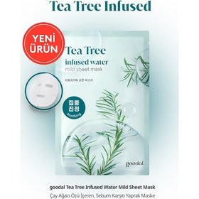 Resim Çay Ağacı Özü İçeren Sebum Karşıtı Yaprak Maske Goodal Tea Tree Infused Water Mild Sheet Mask 