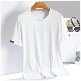 Resim Snapbuyerkek Yazlık Buz İpek Tişört - Koşu Ve Spor İçin Nefes Alabilir Çabuk Kuruyan T-shirtwhıte WHITE 