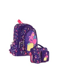 Resim Kaukko Kids Flamingo Detaylı Okul Çantası L5223 Ve Thermo Beslenme Çantası L7223 Seti - Kız Çocuk Mor - Pembe 