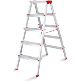 Resim Cömert Alüminyum Çift Çıkışlı 8 Basamaklı Merdiven 