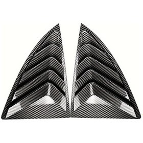 Resim Chuangyinshop For Tesla Model Y 2020-2024 Yan Pencere Panjurları For Modely-bright Carbon Abs Arka Çeyrek Panel Kapakları 2 Parça 