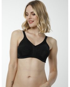 Resim Hmd 6030 Ribana %100 Pamuk Toparlayıcı Sütyen - Siyah Siyah 