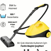 Resim post alley 2000 Watt Çok Başlıklı Buharlı Temizlik Makinesi - 2 Lt Su Haznesi 