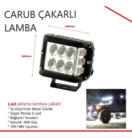 Resim Ahmet Otomotiv 12 Ledli 36WATT Projektör Lamba 