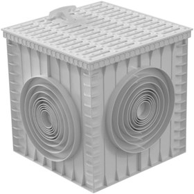 Resim 40X40 Izgara Kapaklı Plastik Rögar Menhol Kutusu 