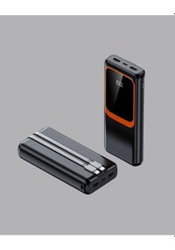 Resim Powerbank 20000 Mah Dijital Ekranlı Ve Çok Kablolu Hızlı Şarj Cih renkli 