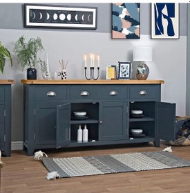 Resim Evim Hizmet Bandy Lacivert 4 Kapaklı Konsol 