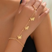 Resim 14K Altın Kaplama Kelebek Charm Zincir Bağlantılı Bilezik - Kadınlar için Vintage Esintili Şık Minimalist Takı, Günlük ve Resmi Etkinlikler İçin Dayanıklı Kararmaya Dirençli Tasarım, Kelebek Takısı, Etkinlik Aksesuarı, Vintage Esintili Takı, Kararmaya Dirençli Yüzey 