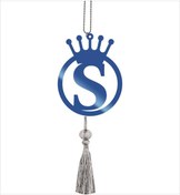 Resim Lizpo Decor Çift Taraflı Ayna S Yazılı Parlak Mavi Ayna Pleksi Araba Dikiz Aynası Süsü 