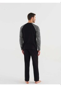 Resim Mod Collection 3747 Erkek Yuvarlak Yaka Pijama Takım 001 