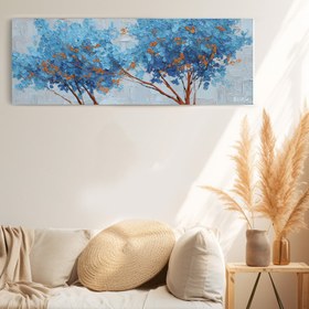 Resim İkili Mavi Ağaç - 200x70 