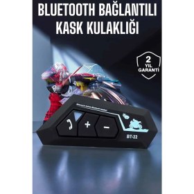 Resim Hsc Bilişim Kask Kulaklık Bluetooth Motosiklet Kulaklık Intercom Su Geçirmez 