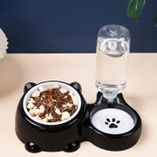Resim Kedi ve köpek besleme suyu seti, kedi ve köpekler için entegre besleme ve sulama cihazı, evcil hayvanları beslemek ve sulamak için uygun, kediler ve köpekler gibi küçük hayvanlar için uygundur, ev kullanımı için entegre kedi ve köpek besleme ve sulama cihaz 
