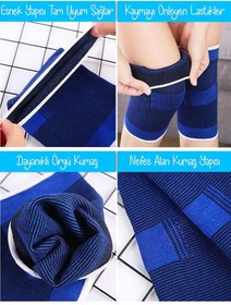 Resim Genel Markalar 1 Çift Sporcu Dizlik Seti Spor Basketbol Voleybol Dirsek Diz Koruma Elastik Bant Menisküs Bandı 