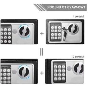 Resim Elektronik Şifreli Para Kasası, Paslanmaz Malzeme İle Güvenli Depolama 